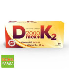 Вітамін Д МЕКС 2000 + К2 таблетки 2000 МО Д3 та 50 мкг вітаміну К2